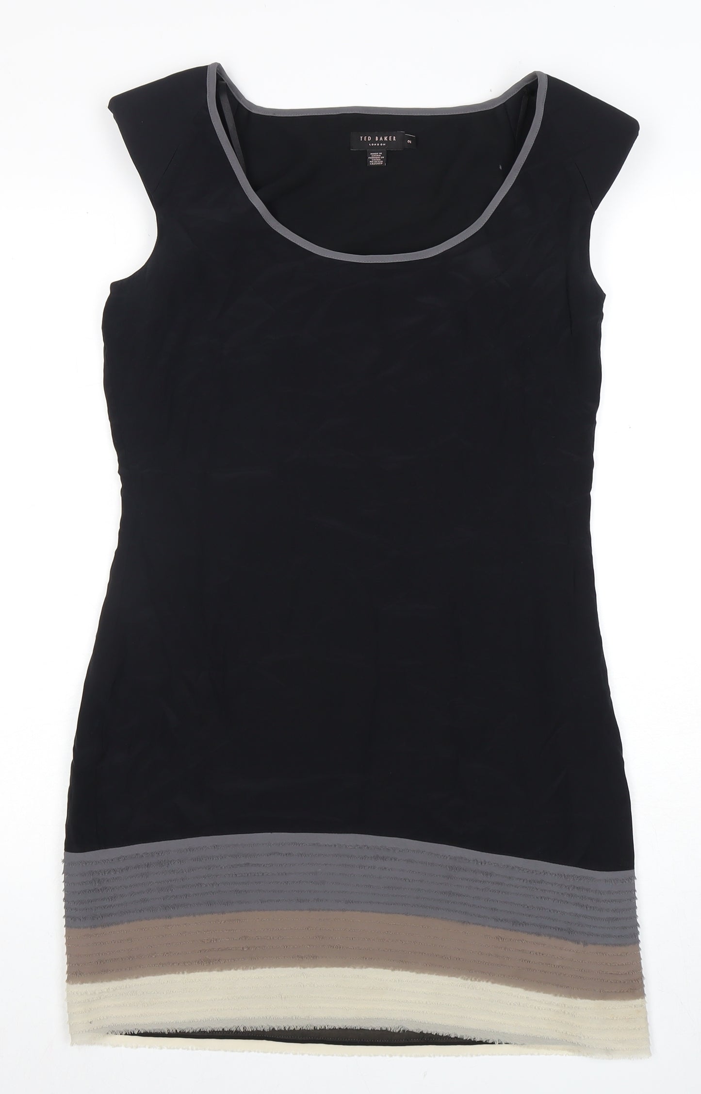 Ted Baker Women's Black Dress, Size 2, Colourblock