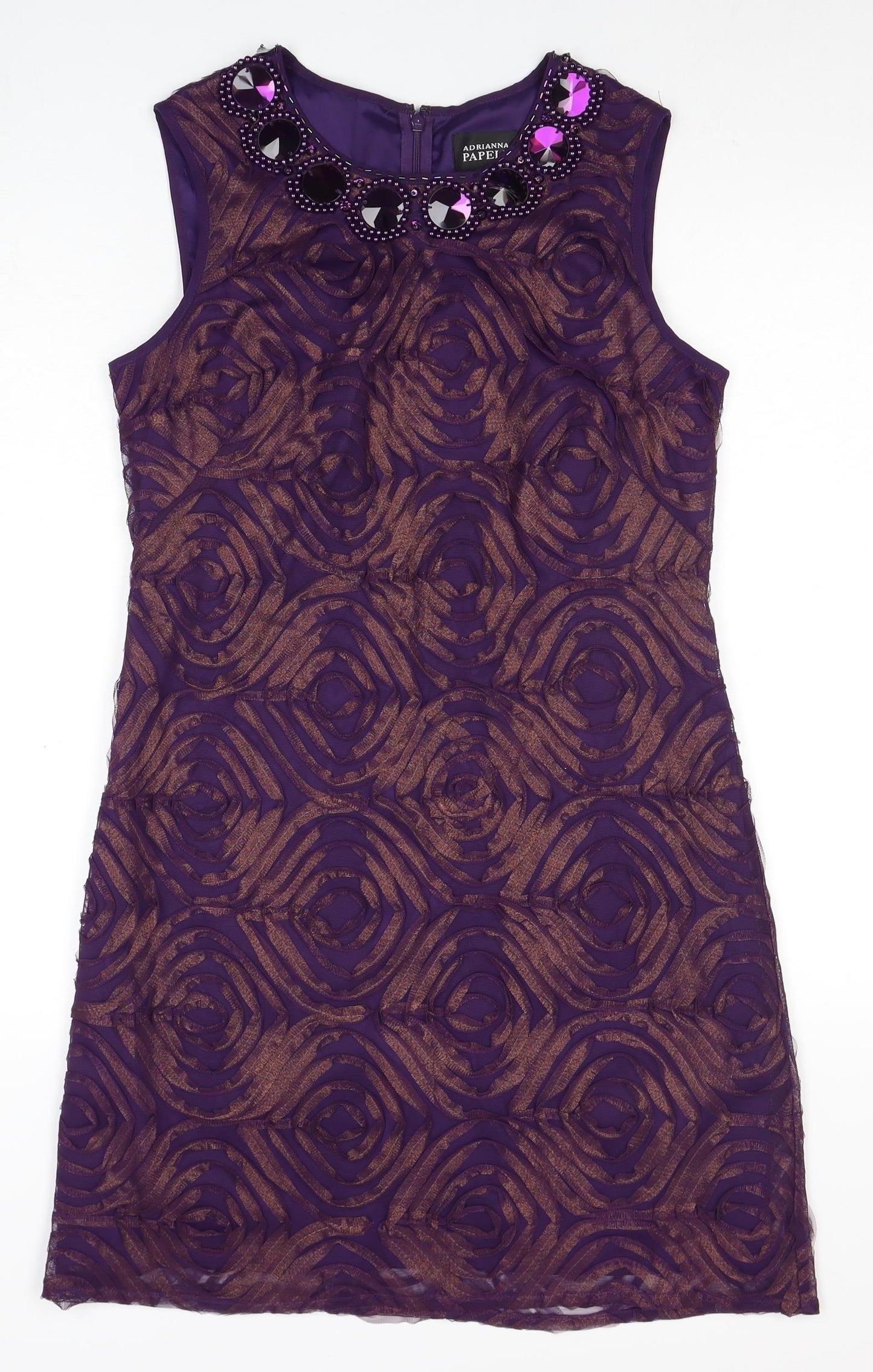 Adrianna Papell Women's Purple Sheath Dress - Size 10