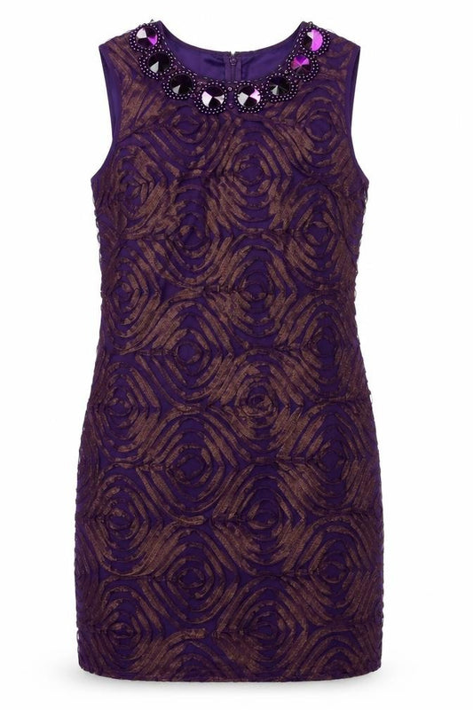 Adrianna Papell Women's Purple Sheath Dress - Size 10
