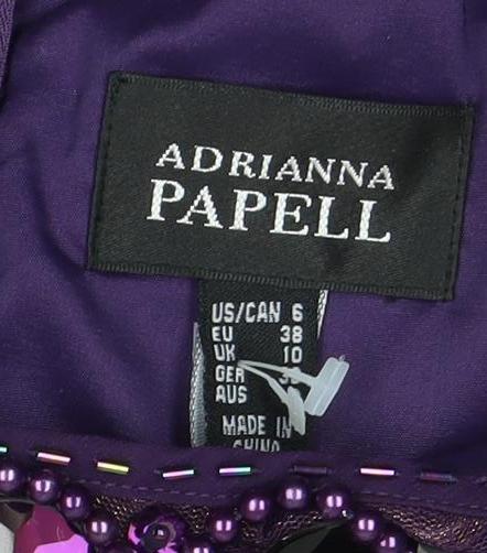 Adrianna Papell Women's Purple Sheath Dress - Size 10