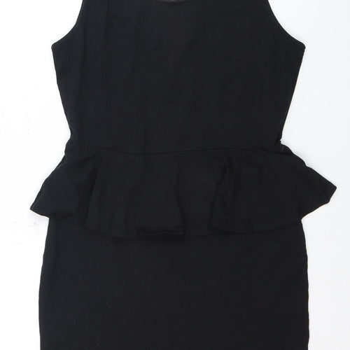 New Look Women's Black Dress, Size 14, Knee Length, Jersey