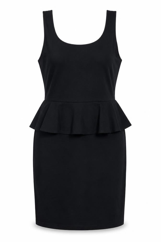 New Look Women's Black Dress, Size 14, Knee Length, Jersey