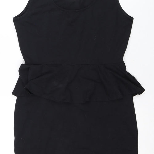 New Look Women's Black Dress, Size 14, Knee Length, Jersey