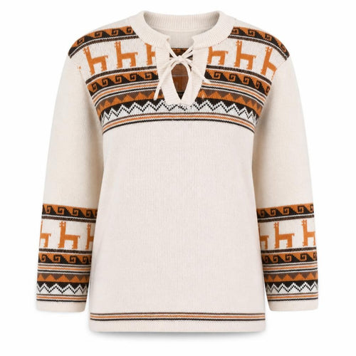 C&A Women's Beige Animal Print Acrylic Jumper Size 12