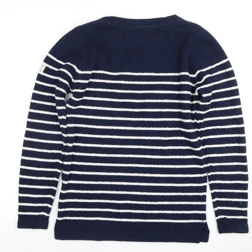 Joules Women's Blue Striped Pullover Jumper Size 6