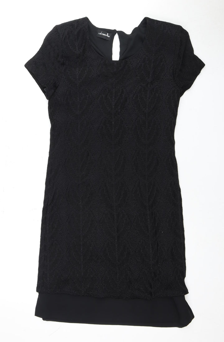 Liz Claiborne Women's Black Jacquard Dress M