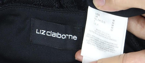 Liz Claiborne Women's Black Jacquard Dress M