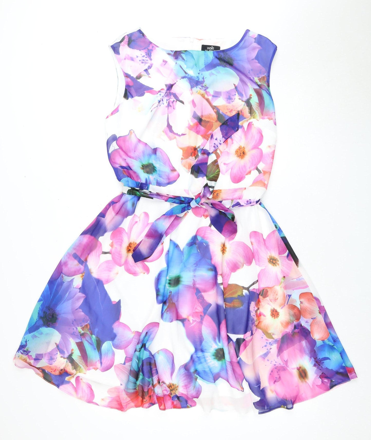 Wallis Women's Multicoloured Floral Dress Size 16