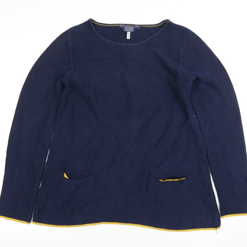 Joules Women's Blue Knit Pullover Jumper, Size 12