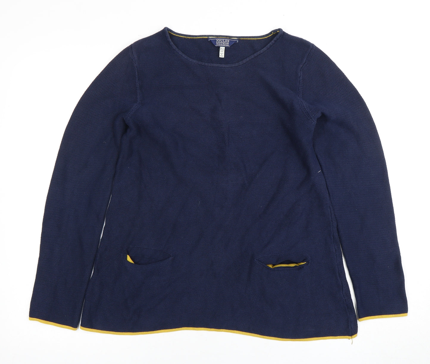 Joules Women's Blue Knit Pullover Jumper, Size 12