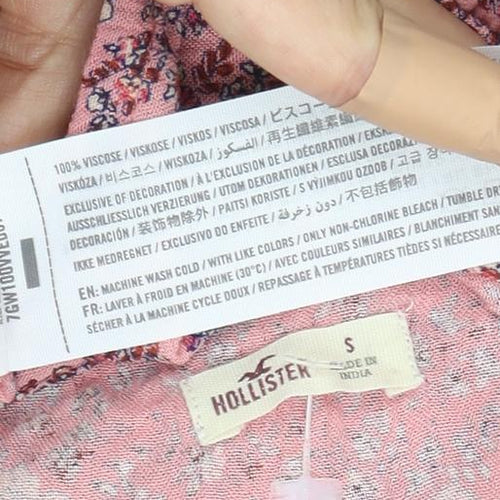 Hollister Women's Pink Floral Camisole Blouse, S