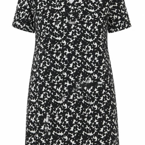 M&S Women's Black & White Animal Print Sheath Dress