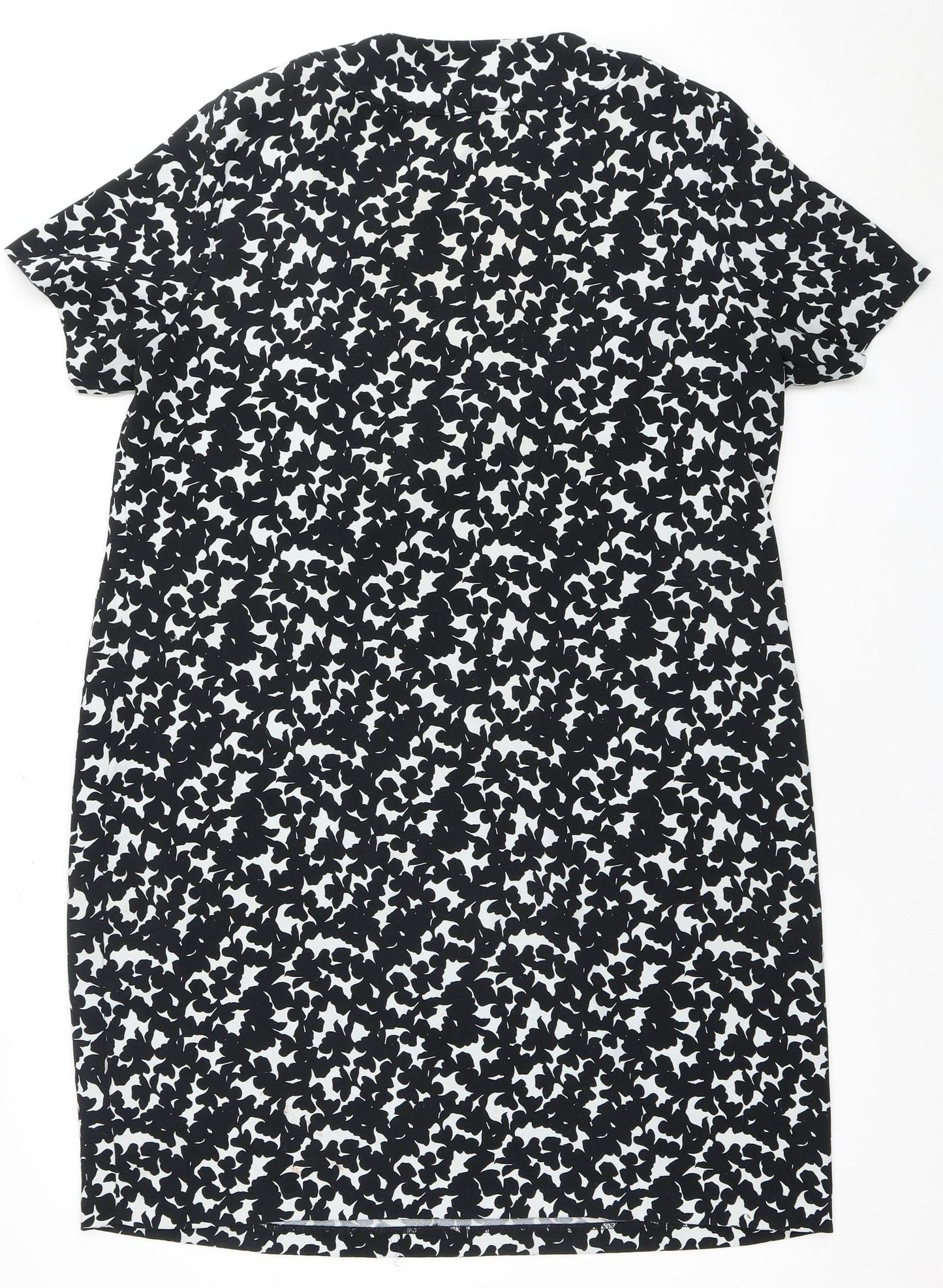 M&S Women's Black & White Animal Print Sheath Dress