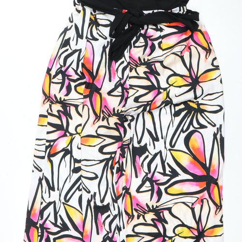 Ella Boo Women's Multicoloured Floral V-Neck Jumpsuit Size 10