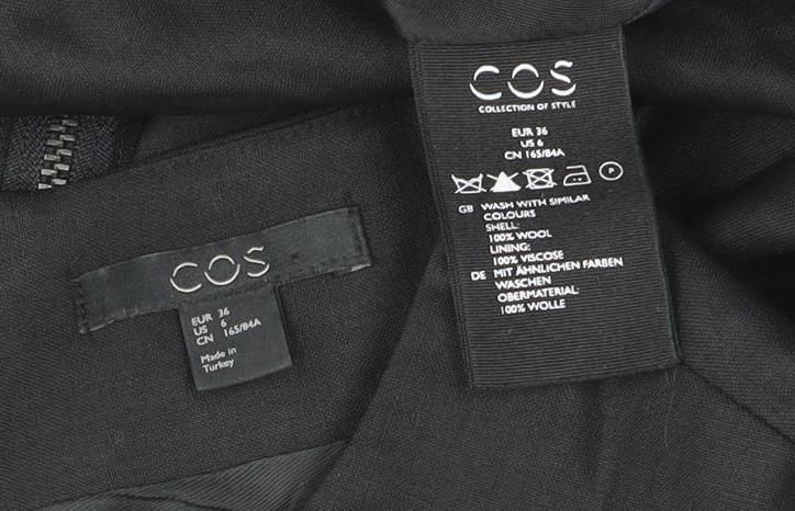 COS Women's Black Shift Dress Size 8 Workwear