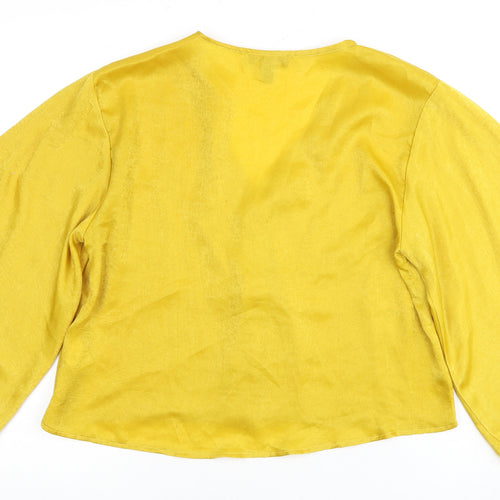 OED London Women's Kimono Sleeve Top Yellow Size 10
