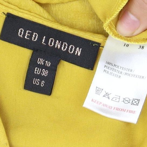 OED London Women's Kimono Sleeve Top Yellow Size 10