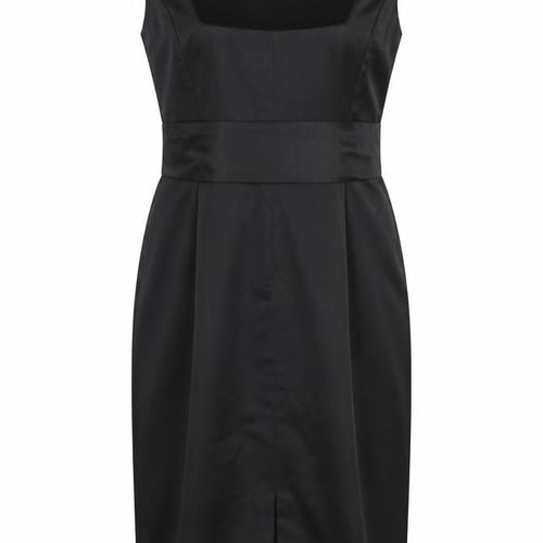 Coast Women's Black Sheath Dress with Bow Belt - Size 10