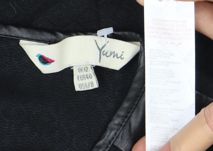 Yumi Women's Black A-Line Dress Size 12