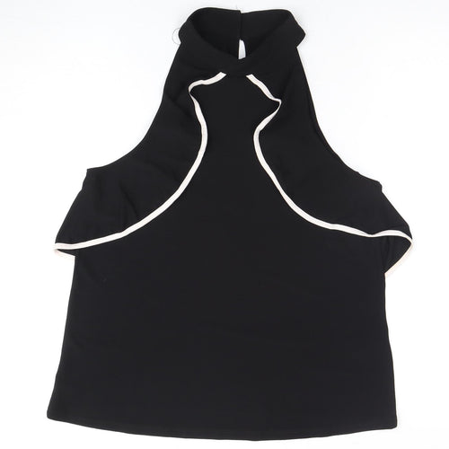 New Look Women's Black Halter Top Size 12