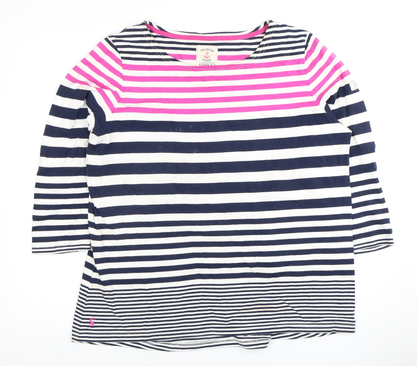Joules Women's Multicoloured Striped T-Shirt, Size 14
