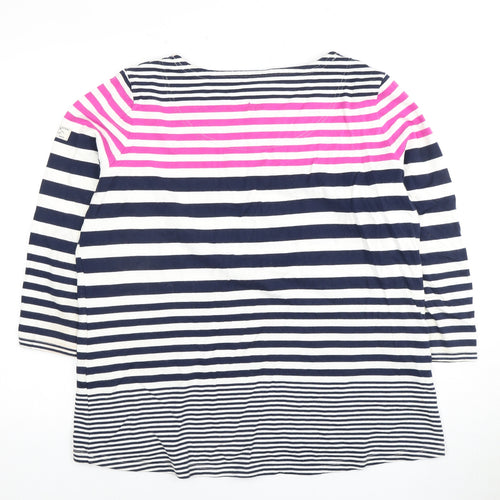 Joules Women's Multicoloured Striped T-Shirt, Size 14