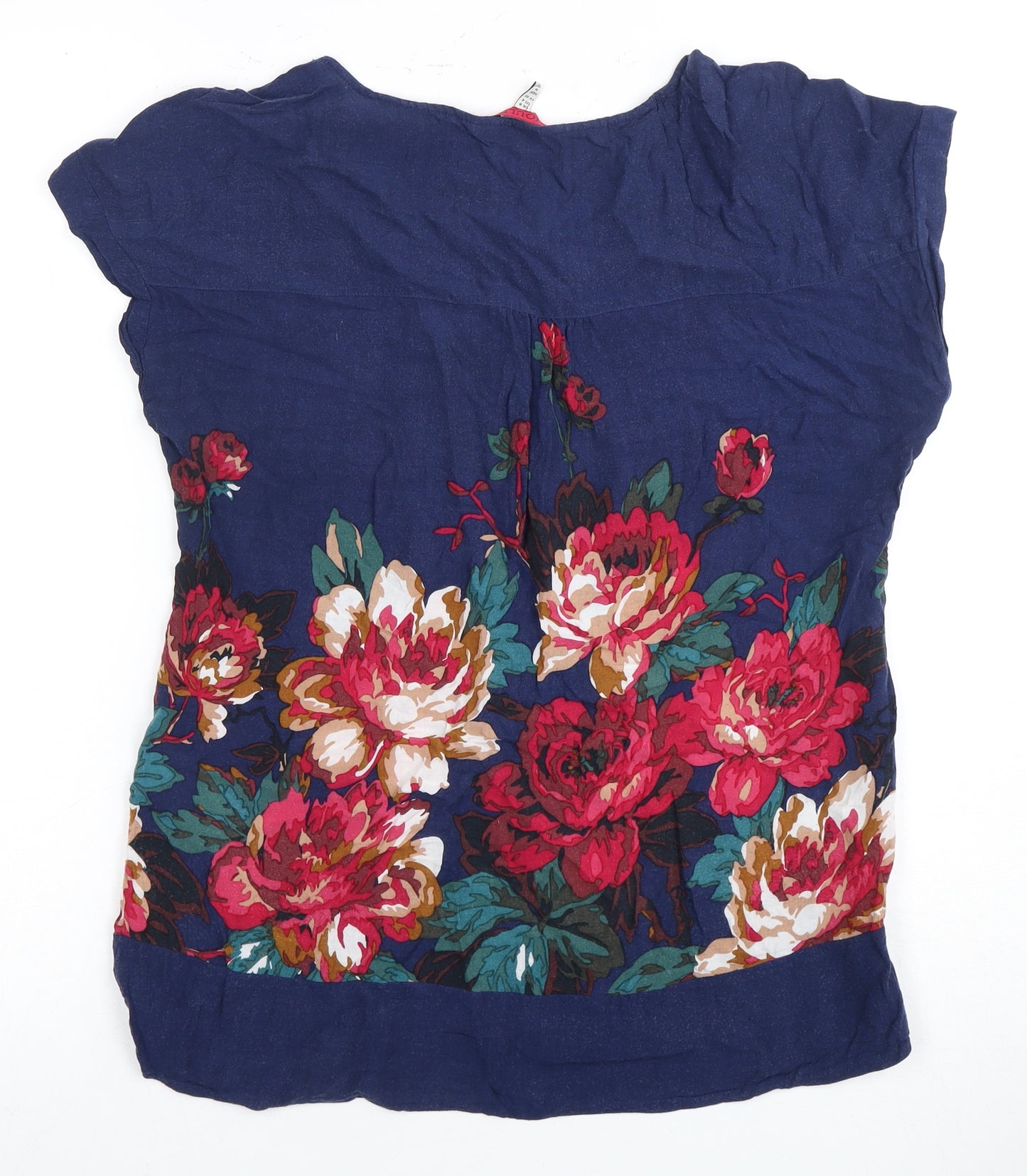 Joules Womens Multicoloured Floral Cap Sleeve Top XS