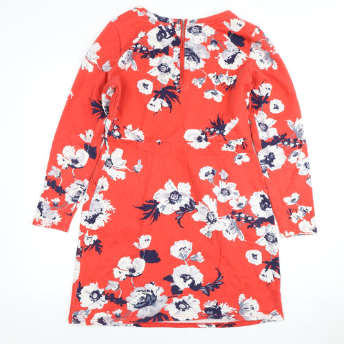 Joules Women's Red Floral Fit & Flare Dress Size 12