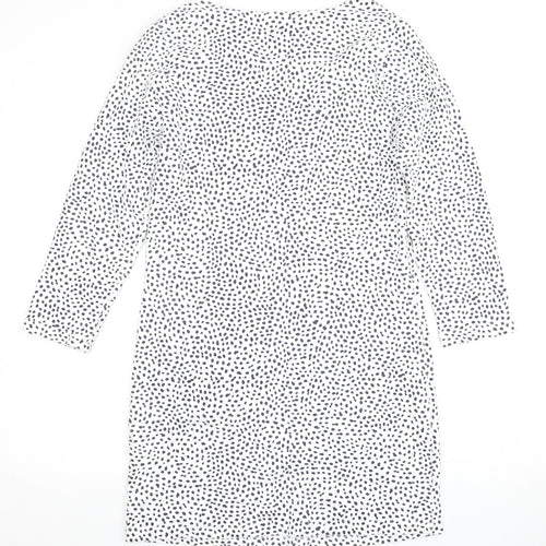 Joules Women's White Animal Print Cotton Dress Size 8