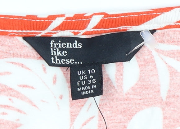 Friends Like These Women's Red A-Line Floral Dress, Size 10