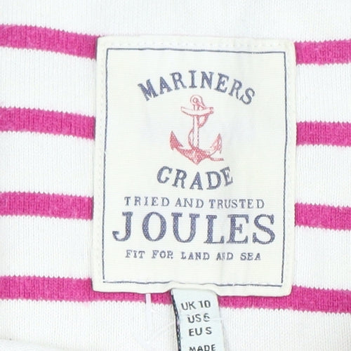 Joules Women's Multicoloured Striped T-Shirt Size 10
