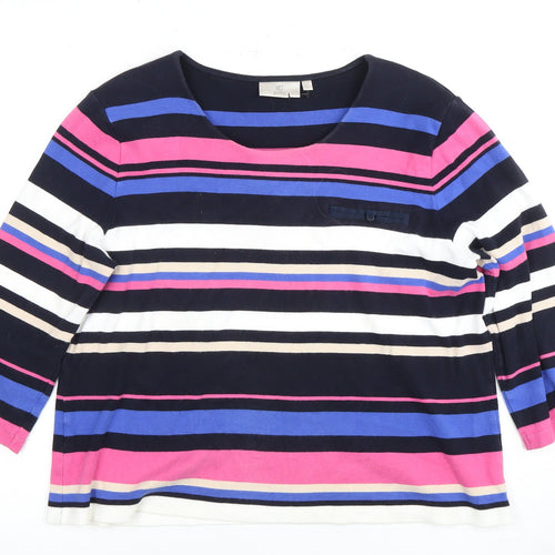 CC Petite Women's Multicoloured Striped T-Shirt L