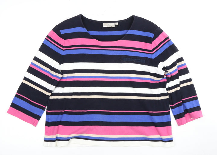 CC Petite Women's Multicoloured Striped T-Shirt L