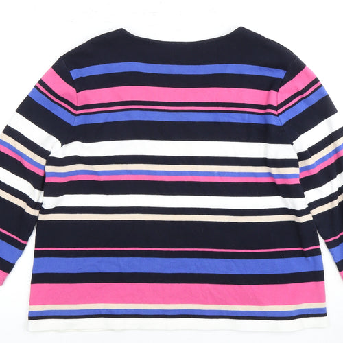 CC Petite Women's Multicoloured Striped T-Shirt L