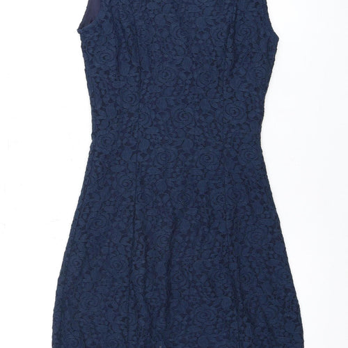 Apricot Women's Blue Floral Lace Dress Size 8