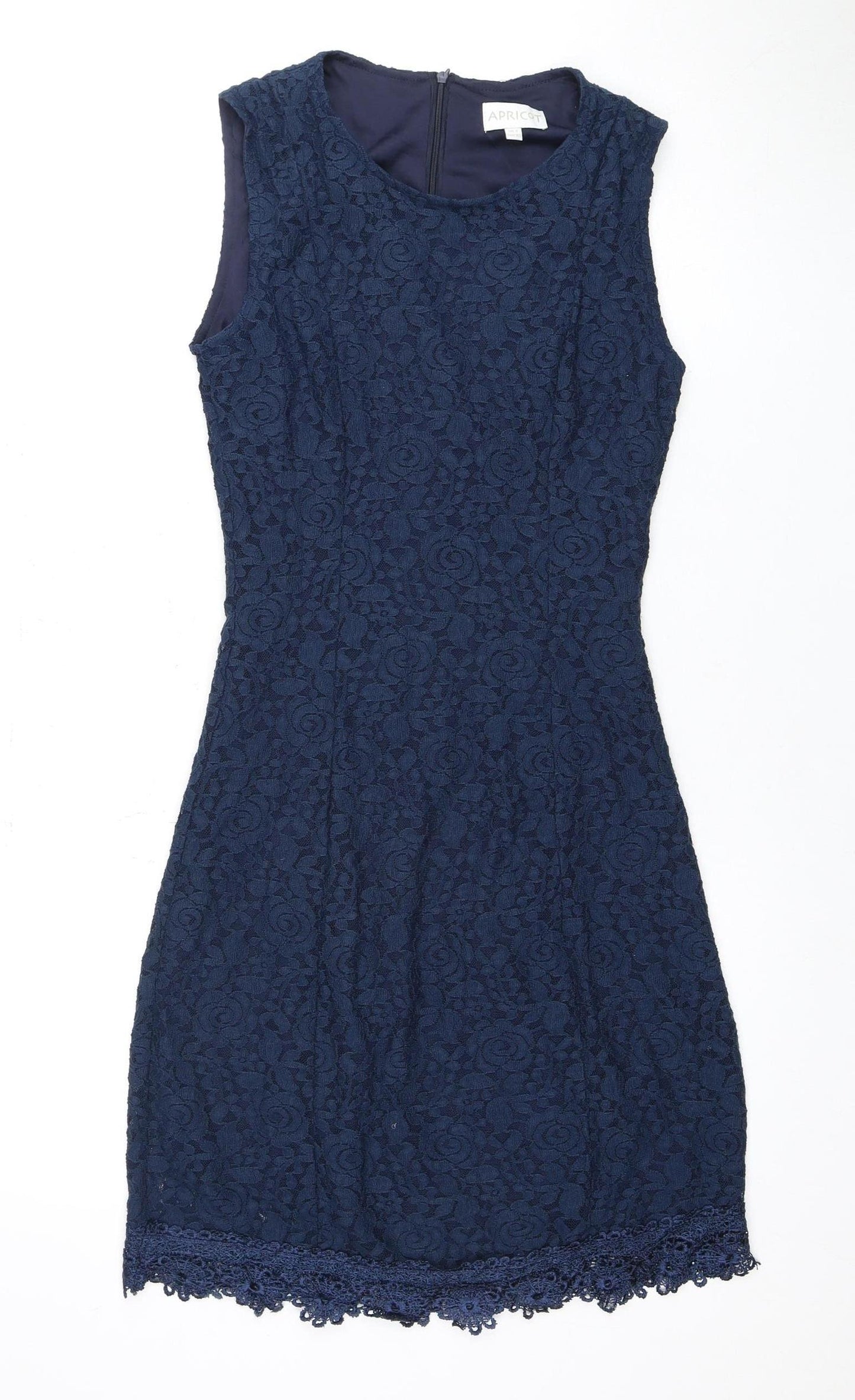 Apricot Women's Blue Floral Lace Dress Size 8