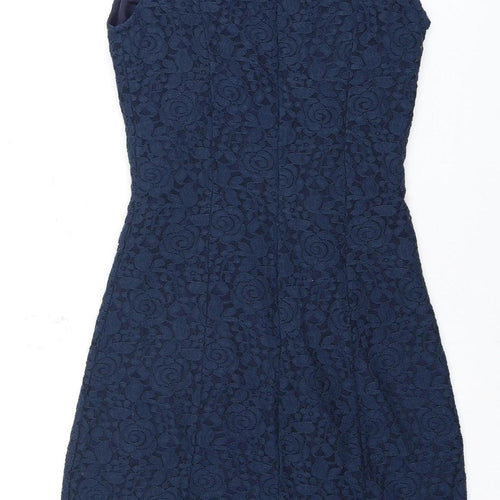 Apricot Women's Blue Floral Lace Dress Size 8