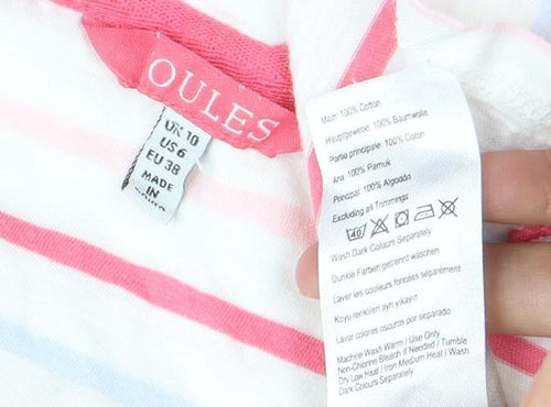 Joules Women’s Multicoloured Striped T-Shirt Size 10