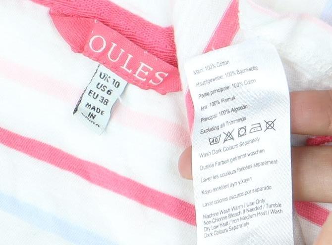 Joules Women’s Multicoloured Striped T-Shirt Size 10
