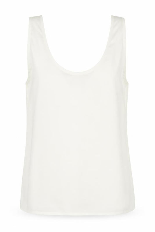 Front view of Zara Women's XS White Scoop Neck Tank Top
