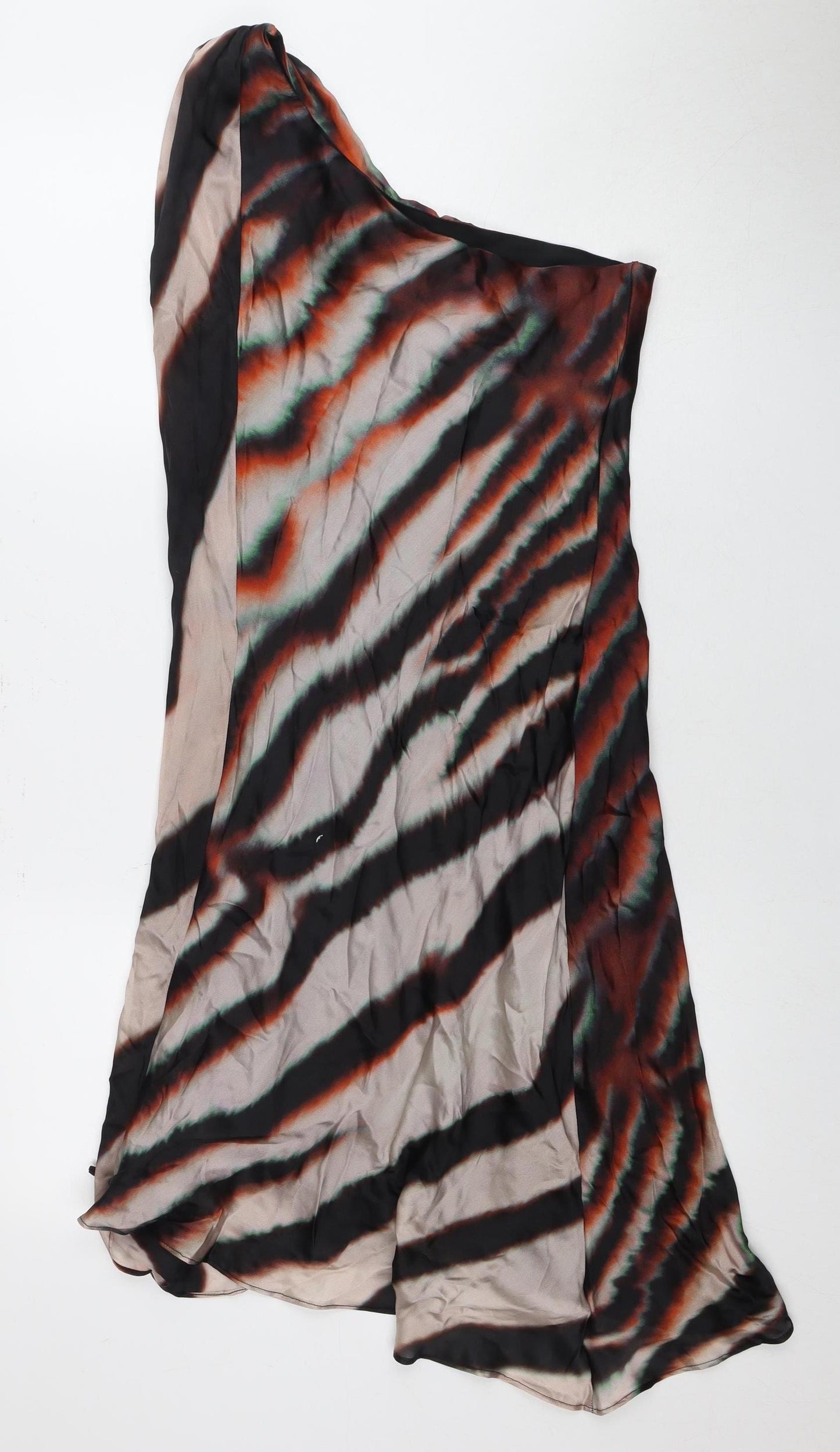 Wallis Women's Multicoloured Asymmetric Dress Silk Size 10