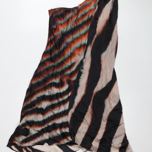 Wallis Women's Multicoloured Asymmetric Dress Silk Size 10