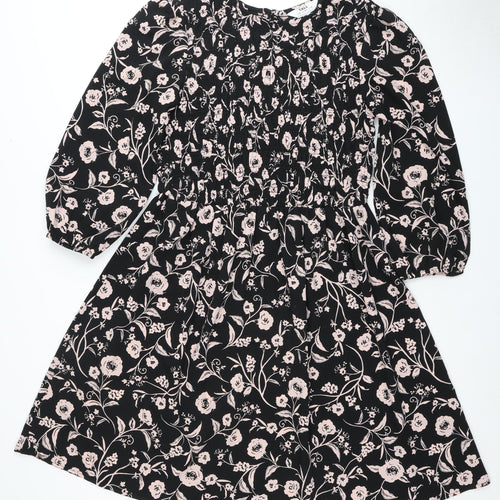 Dorothy Perkins Women's Black Floral Dress Size 12