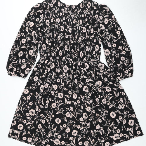 Dorothy Perkins Women's Black Floral Dress Size 12