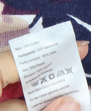 Joules Women's Multicoloured Floral Stripe T-Shirt Size 12