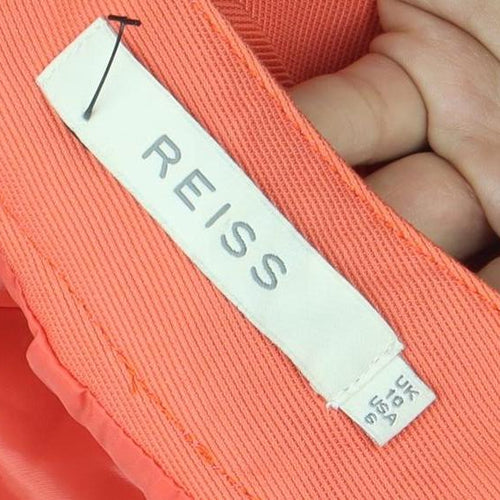 Reiss Women's Orange Knee Length Bodycon Dress Size 6