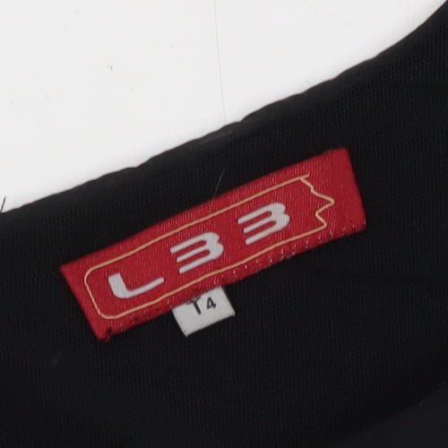 L33 Women's Size 14 Black Dress with Ruffle