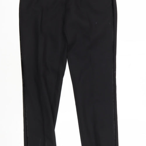 Moss London Men's Black Regular Fit Trousers