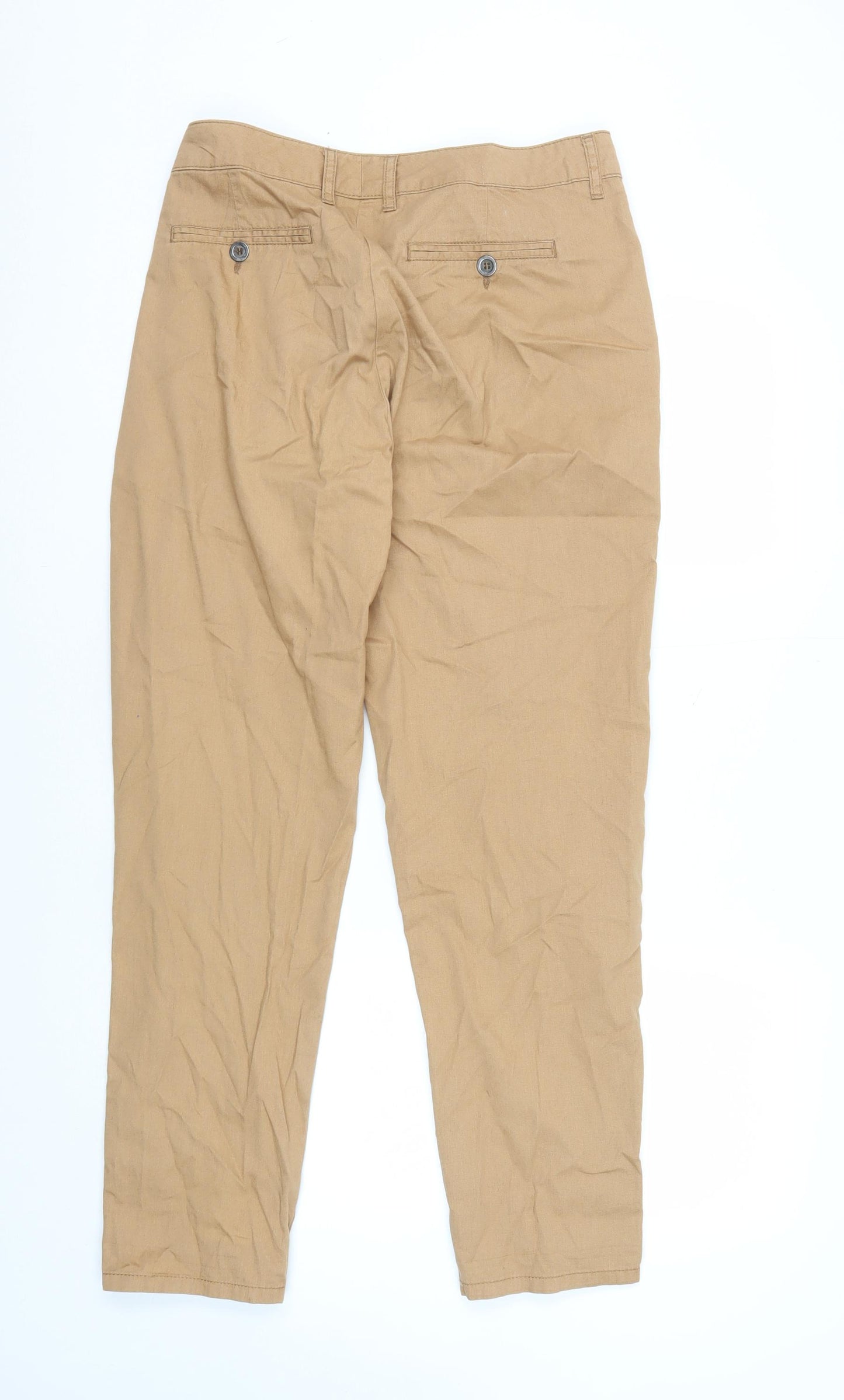 Wallis Women's Beige Regular Fit Trousers Size 14