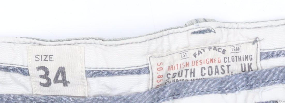 Fat Face Men's Grey Cargo Shorts, Size 34, Cotton, Casual